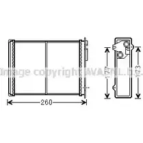 Радиатор печки, теплообменник AVA QUALITY COOLING CN6260 2019502 V 81TT5S 4045385162512