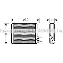 Радиатор печки, теплообменник AVA QUALITY COOLING CN6286 8RZ GED 2019506 4045385183074 изображение 0