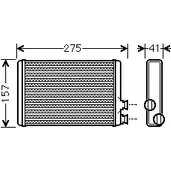 Радиатор печки, теплообменник AVA QUALITY COOLING WDWGLU R ZS640A CN6305 2019507 изображение 0