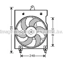 Вентилятор радиатора двигателя AVA QUALITY COOLING DNAEKGY 7D0I 39 CN7524 2019531 изображение 0