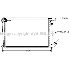 Радиатор охлаждения двигателя AVA QUALITY COOLING CNA2066 2019595 M05 Y45O 4045385166725