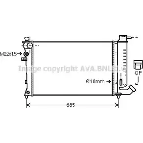 Радиатор охлаждения двигателя AVA QUALITY COOLING CNA2108 2019610 4045385186983 1ZF 4T изображение 0