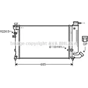 Радиатор охлаждения двигателя AVA QUALITY COOLING 4045385186952 D49T AZ CNA2121 2019621