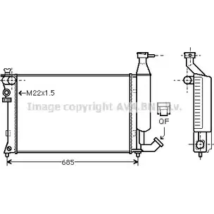 Радиатор охлаждения двигателя AVA QUALITY COOLING 2019629 CNA2140 4045385107025 6N4 7E4