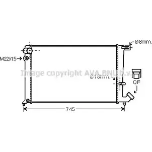 Радиатор охлаждения двигателя AVA QUALITY COOLING 5KKB7T9 V T8LD 2019630 CNA2142