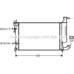 Радиатор охлаждения двигателя AVA QUALITY COOLING 4045385187331 HIUXW OB CNA2156 2019638