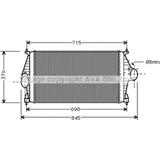 Интеркулер AVA QUALITY COOLING CNA4126 4045385096121 SN BIH6S 2019660 изображение 0