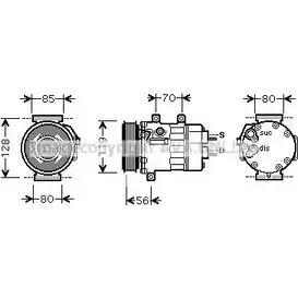 Компрессор кондиционера AVA QUALITY COOLING CNK254 2019745 I7H3 4 AQHT92X