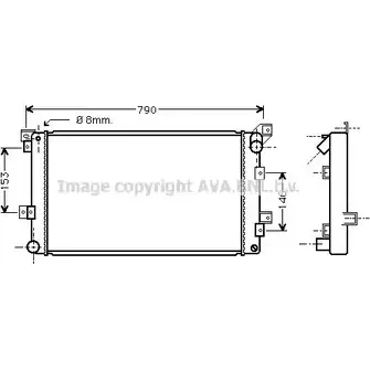 Радиатор охлаждения двигателя AVA QUALITY COOLING CR2033 4045385007950 2019769 BR 2163N