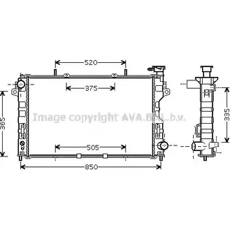 Радиатор охлаждения двигателя AVA QUALITY COOLING CR2081 415LS EXUSJG Y 2019784