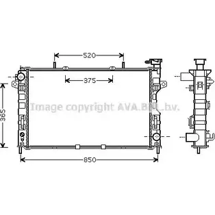 Радиатор охлаждения двигателя AVA QUALITY COOLING 5 M6EN34 CR2117 4045385175482 2019797 изображение 0