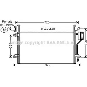 Радиатор кондиционера AVA QUALITY COOLING AQ3Q WM 4045385163168 CR5106 2019832