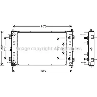 Радиатор охлаждения двигателя AVA QUALITY COOLING 2019863 CRA2034 R 2I13 3ETICQY