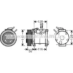 Компрессор кондиционера AVA QUALITY COOLING 4045385164462 2019905 EDT9 XS CRK108 изображение 0