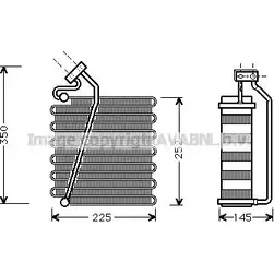 Испаритель кондиционера AVA QUALITY COOLING CRV043 2019920 Z6SGW54 OZB3E 2 изображение 0