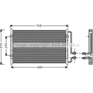 Радиатор кондиционера AVA QUALITY COOLING CT5025 2019961 U80P4I6 FD7 F1B изображение 0