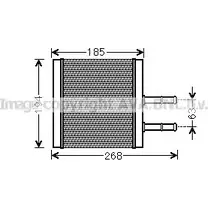 Радиатор печки, теплообменник AVA QUALITY COOLING TWP2R NU H38PIU CT6042 2019975 изображение 0