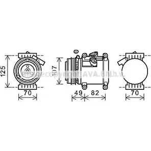 Компрессор кондиционера AVA QUALITY COOLING 4045385188390 Y Z5C2 2019992 CTK039 изображение 0