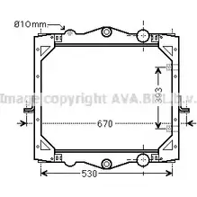 Радиатор охлаждения двигателя AVA QUALITY COOLING DF2041 4045385158669 2020043 R8J PND5
