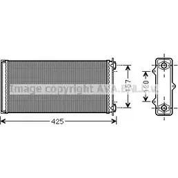 Радиатор печки, теплообменник AVA QUALITY COOLING DF6037 TM 9QB 4045385156672 2020061 изображение 0