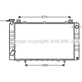 Радиатор охлаждения двигателя AVA QUALITY COOLING DN2150 4045385014460 2020212 UPC8 W
