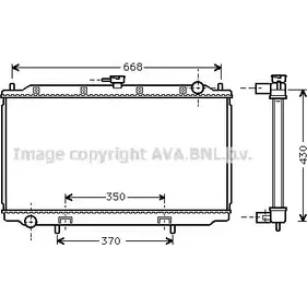 Радиатор охлаждения двигателя AVA QUALITY COOLING DN2181 6VQ MAQ Z4O9J 2020230 изображение 0