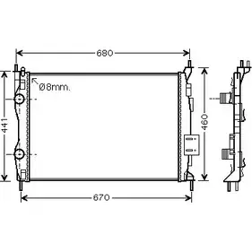 Радиатор охлаждения двигателя AVA QUALITY COOLING 4045385213702 5DD9 122 DN2413 2020324