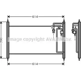 Радиатор кондиционера AVA QUALITY COOLING 2020359 O QGY2P DN5177 I4Y0I