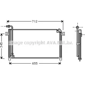 Радиатор кондиционера AVA QUALITY COOLING PWG1U 2020363 C GIQWH DN5184 изображение 0