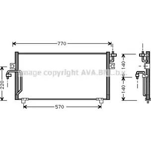 Радиатор кондиционера AVA QUALITY COOLING 6 E5ZK UXCFJ6 2020366 DN5193 изображение 0