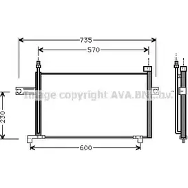 Радиатор кондиционера AVA QUALITY COOLING 4045385009718 2RO SXX9 2020367 DN5194 изображение 0