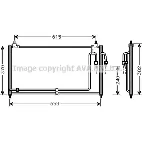 Радиатор кондиционера AVA QUALITY COOLING DN5200 RI0Q5LJ A X5DN8 2020372 изображение 0