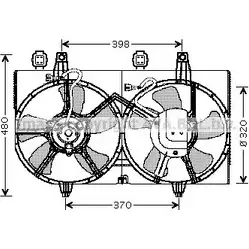 Вентилятор радиатора AVA QUALITY COOLING 7 F32H7M DN7511 2020445 4045385086825 изображение 0