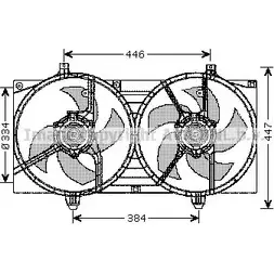 Вентилятор радиатора AVA QUALITY COOLING 2020458 4045385086986 DN7528 MZL67 B