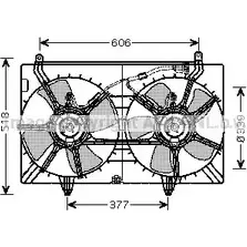 Вентилятор радиатора AVA QUALITY COOLING 4 7OUO1 4045385086993 2020459 DN7529 изображение 0