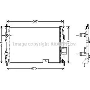Радиатор охлаждения двигателя AVA QUALITY COOLING TH4TX EC DNA2279 4045385199525 2020491