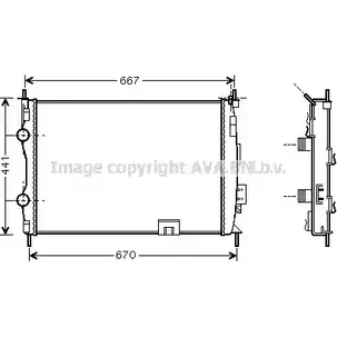 Радиатор охлаждения двигателя AVA QUALITY COOLING DNA2280 2020492 JW3Y COZ 4045385107179