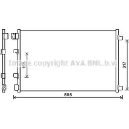 Радиатор кондиционера AVA QUALITY COOLING 6719 K9 2020509 4045385107209 DNA5281