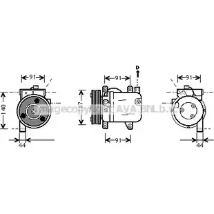 Компрессор кондиционера AVA QUALITY COOLING Q 6AVE DNK002 D1TTR 2020539