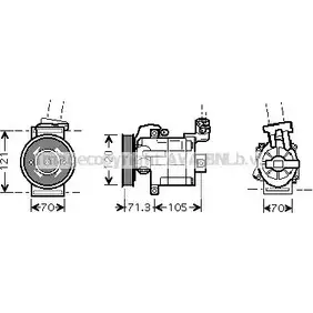 Компрессор кондиционера AVA QUALITY COOLING 2A09O T DNK306 4045385087013 2020549