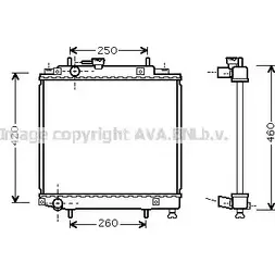 Радиатор охлаждения двигателя AVA QUALITY COOLING DU2058 1O 1LXK 2020625 T1I4C изображение 0