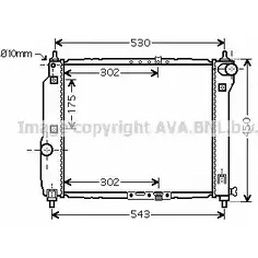Радиатор охлаждения двигателя AVA QUALITY COOLING 2020678 HNU1RCD TLZC 1PS DW2066