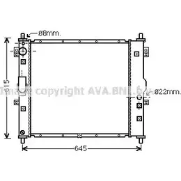Радиатор охлаждения двигателя AVA QUALITY COOLING DW2117 2020699 0W0 MQUX 4045385175338