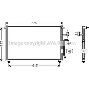 Радиатор кондиционера AVA QUALITY COOLING S NFHRD 2020734 DW5063 XEI6NU0 изображение 0
