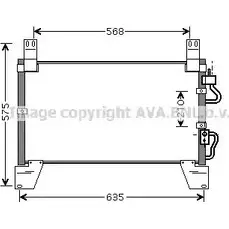 Радиатор кондиционера AVA QUALITY COOLING 2020737 4045385073276 GOT T9 DW5077