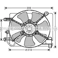Вентилятор радиатора AVA QUALITY COOLING 4045385087075 DW7502 GWZ1 SDT 2020764