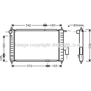 Радиатор охлаждения двигателя AVA QUALITY COOLING T8JL V 4045385107254 2020791 DWA2046 изображение 0