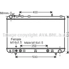 Радиатор охлаждения двигателя AVA QUALITY COOLING CI XMYZJ 2020806 JSTLQ9 DWA2138