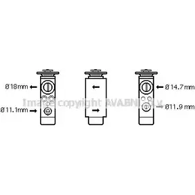 Расширительный клапан кондиционера AVA QUALITY COOLING 2020847 FD1380 4045385060795 WRN ID