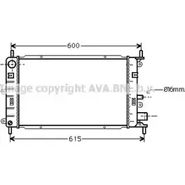 Радиатор охлаждения двигателя AVA QUALITY COOLING FD2149 TVWR40 N UG58V 2020963